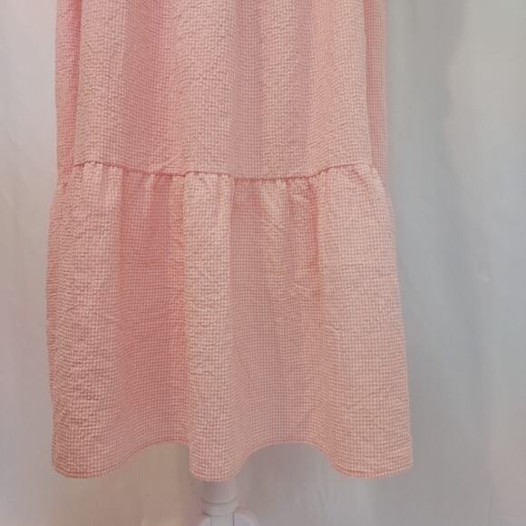 Beautiful Pink Gingham Midi Dress - Picture 3 of 9